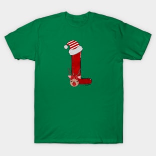 Letter L - Christmas Letter T-Shirt